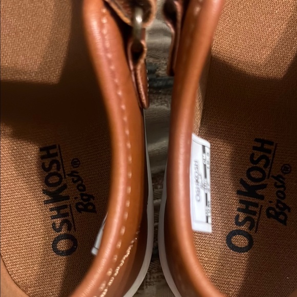 OshKosh B'gosh Brown and White Dress Shoes with Strap - Picture 7 of 7